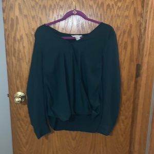 dark green blouse